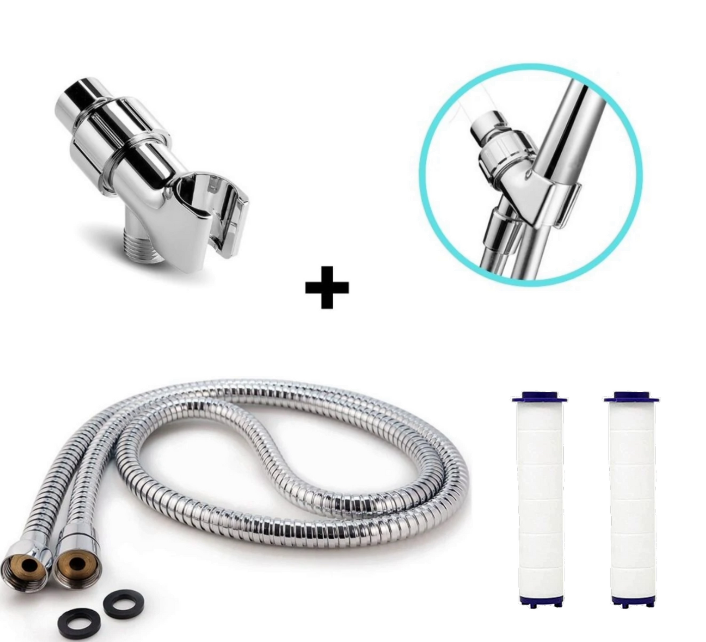 Waterfalls® Shower Holder & Hose + Filters